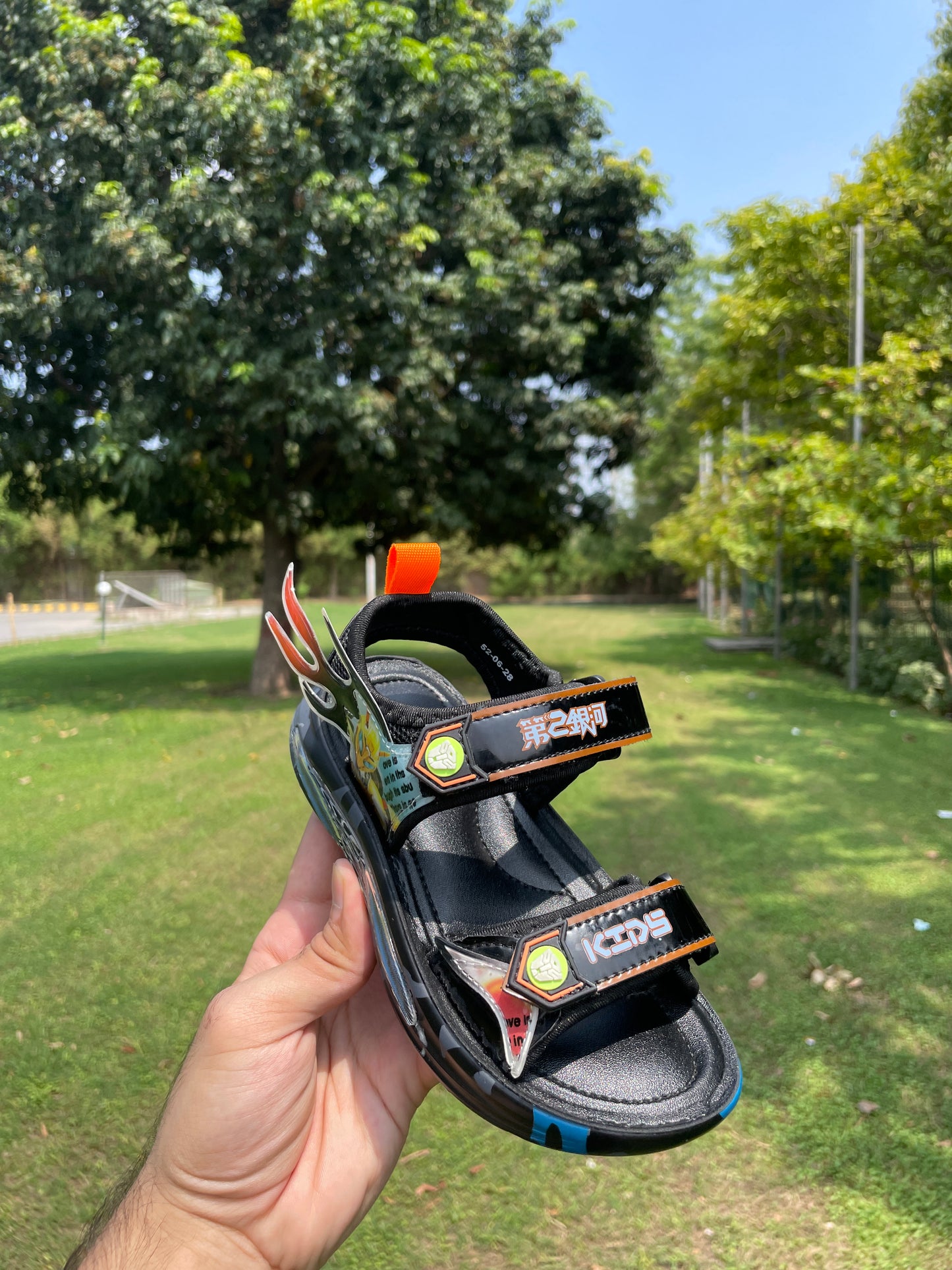 Boys’ Flame Sticker Sandals - RXF206